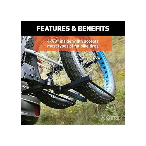  CURT 18091 Tray-Style Bike Rack Cradles for Fat Tires Up to 4-7/8 Inches Wide, 2-Pack