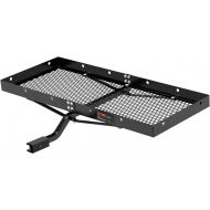 CURT 18110 48 x 20-Inch Tray Hitch Cargo Carrier, 300 lbs Capacity, 1-1/4, 2-in Adapter Shank,Black