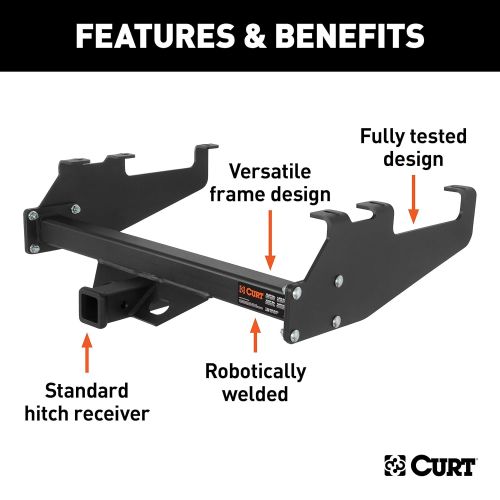  CURT 15511 Multi-Fit Class 5 Adjustable Hitch Receiver, 7-1/2-Inch Drop 2-Inch, 15,000 lbs. for for Select Chevrolet, Dodge, Ford and GMC Trucks