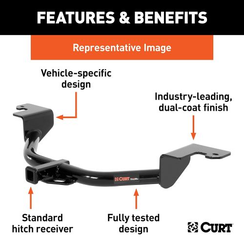  CURT 112893 Class 1 Trailer Hitch with Ball Mount, 1-1/4-Inch Receiver for Select Toyota Celica, Echo