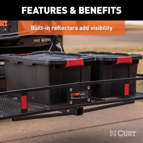  CURT 18152 500 lbs. Capacity Basket Trailer Hitch Cargo Carrier, Fits 2-Inch Receiver