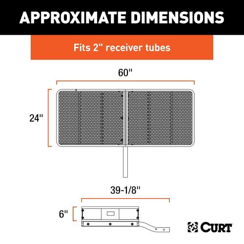  CURT 18152 500 lbs. Capacity Basket Trailer Hitch Cargo Carrier, Fits 2-Inch Receiver