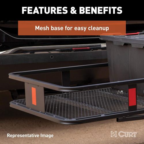  CURT 18152 500 lbs. Capacity Basket Trailer Hitch Cargo Carrier, Fits 2-Inch Receiver