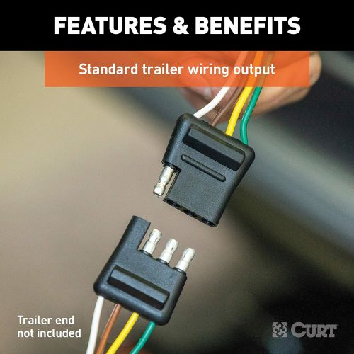  CURT 56079 Vehicle-Side Custom 4-Pin Trailer Wiring Harness for Select Toyota Avalon, Camry, Venza