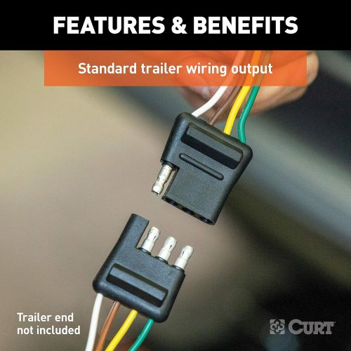  CURT 56350 Vehicle-Side Custom 4-Pin Trailer Wiring Harness for Select Toyota Avalon, RAV4