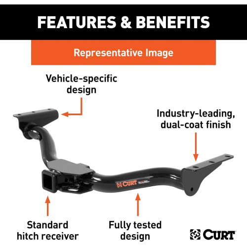  CURT 13390 Class 3 Trailer Hitch, 2-Inch Receiver for Select Subaru Legacy and Outback