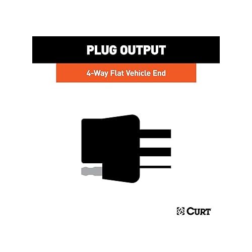  Curt Manufacturing 55317 Vehicle-Side Custom 4-Pin Trailer Wiring Harness, Fits Select Dodge D-Series, W-Series, Dakota, B250, 1500, 2500, 3500