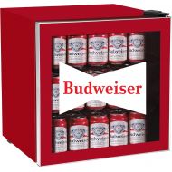 CURTIS MIS168BUD Budweiser 50 Can Beverage Cooler, Glass Door, 1.8 cu ft, Red