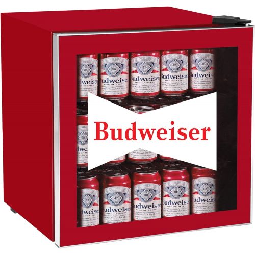  CURTIS MIS168BUD Budweiser 50 Can Beverage Cooler, Glass Door, 1.8 cu ft, Red