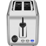 [아마존 핫딜]  [아마존핫딜]2 Slice Toaster, CUSIBOX Extra Wide Slots Stainless Steel Toaster with 7 Bread Browning Settings, REHEAT/DEFROST/CANCEL Function, 750W