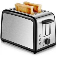 [아마존 핫딜] CUSIBOX 2 Slice Toaster, Compact Brushed Stainless Steel Toasters with Warmer Rack, Defrost Reheat Cancel Button with 7 Browning Settings and Removable Crumb Tray