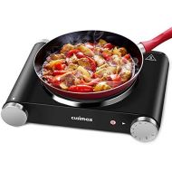 [아마존핫딜][아마존 핫딜] CUSIMAX-cordial Cusimax Hot Plate Electric Burner Single Burner Cast Iron Heating Plate Portable Burner 1500W with Adjustable Temperature Control Stainless Steel Non-Slip Rubber Feet Black Easy To