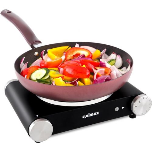  CUSIMAX Cusimax Single Hot Plate, Electric Cast-Iron Portable Burner, 1500W, Upgraded Version B101