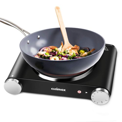  CUSIMAX Cusimax Electric Hot Plate for Cooking - Portable Single Burner - 1500W Electric Burner - CMHP-B101