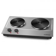 CUSIMAX Cusimax 1800W Double Hot Plate for Cooking - Electric Stove Stainless Steel - Portable Electric Burner - CMHP-C180N