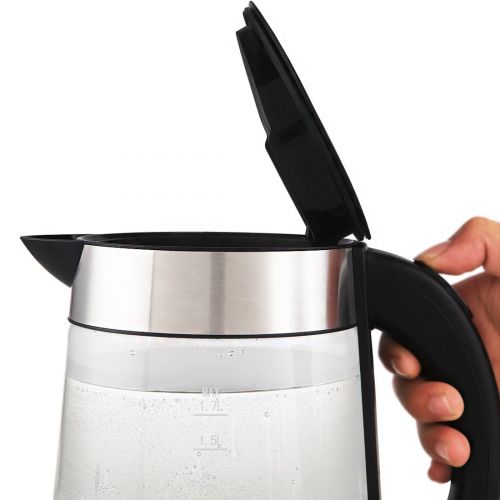  CUSIMAX Cusimax Electric Kettle, 1.7L Tea Kettle, 1500W Illuminating Water Kettle Stainless Steel with Auto Shut-Off and Boil-Dry Protection CMWKN-150