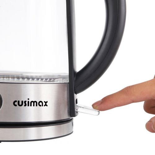  CUSIMAX Cusimax Electric Kettle, 1.7L Tea Kettle, 1500W Illuminating Water Kettle Stainless Steel with Auto Shut-Off and Boil-Dry Protection CMWKN-150
