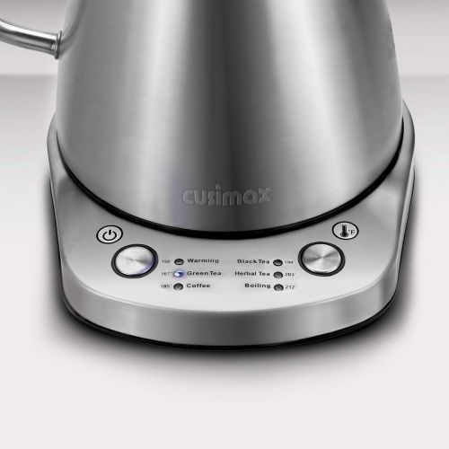  CUSIMAX Cusimax Gooseneck Electric Kettle Variable Temperature, 4-Cup Pour Over Kettle for Drip Coffee and Tea, BPA-Free Electric Tea Kettle Stainless Steel, Keep Warm Water Kettle, CMCK-1