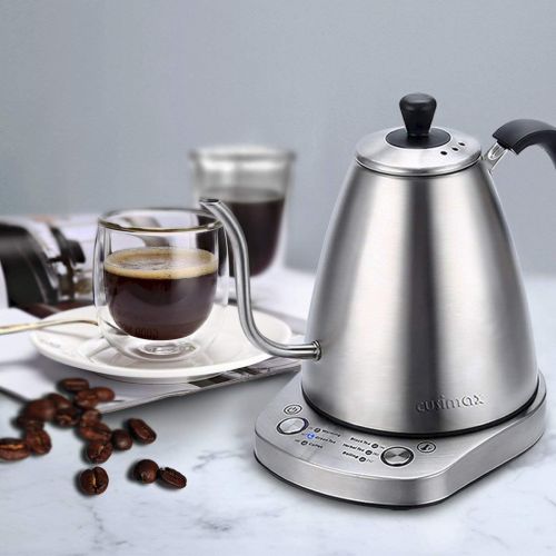  CUSIMAX Cusimax Gooseneck Electric Kettle Variable Temperature, 4-Cup Pour Over Kettle for Drip Coffee and Tea, BPA-Free Electric Tea Kettle Stainless Steel, Keep Warm Water Kettle, CMCK-1