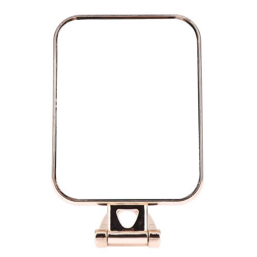  CUTICATE Plastic Folding Makeup Countertop Vanity Mirror Tabletop Desktop Adjustable Cosmetics Shaving Mirror with Hanging Hole - Gold