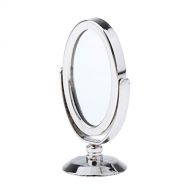 CUTICATE Vintage Framed Mirror Dollhouse Miniature 1:6 Scale Fairy Doll Home Furniture Craft Furniture Accessories, for Dolls Make Up Mirror - Silver