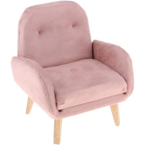  CUTICATE 1:6 Scale Flannelette Sofa Armchair for Dollhouse Living Room or Bedroom Decor, 12inch Dolls Accessories, Furniture for Blythe