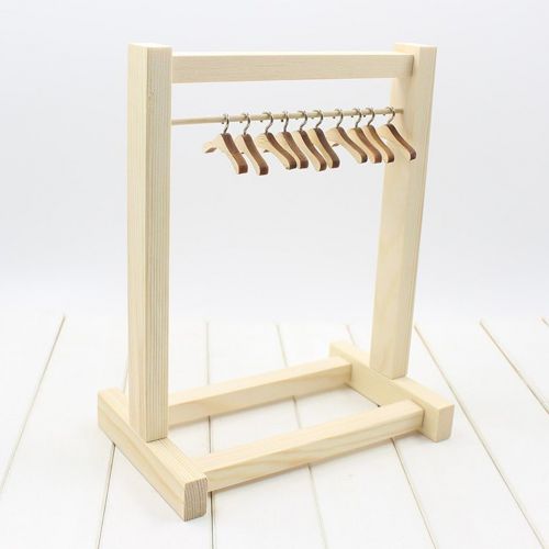  CUTICATE Doll Clothes Hangers Dress Coat Jacket Organization Shelf for Any Dolls Dollhouse Accessories and Furniture,10 x 16.5 x 21cm