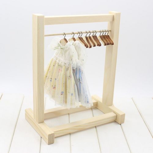  CUTICATE Doll Clothes Hangers Dress Coat Jacket Organization Shelf for Any Dolls Dollhouse Accessories and Furniture,10 x 16.5 x 21cm