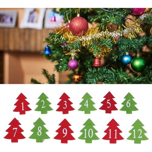  CUTULAMO 24 Digital Clip, Exquisite Workmanship Wood Color Clip Wide Range of Uses Christmas Wooden Clip for Christmas Theme Party and DIY Projects