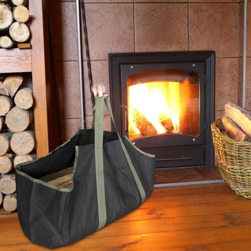  CUTULAMO Firewood Bag, Firewood Holder Durable Multifunctional for Camping Beaches Landscaping for Wood Stove