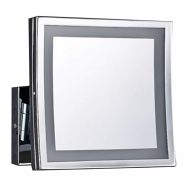 CUUYQ Makeup/Vanity Mirror with Lights, 3X Magnification Wall Mounted Makeup Mirror Extendable Cosmetic Mirror 8inch Powered by PlugPerfect for Any Bedroom Bathroom,Silver