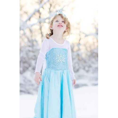  CVERRE Girls Cosplay Dress Snowflakes Costume Snow Princess Dress