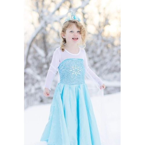  CVERRE Girls Cosplay Dress Snowflakes Costume Snow Princess Dress