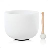 CVNC 8 B Note Crown Frosted Quartz Crystal Singing Bowl Free mallet & O-ring Sound Healing Instrument명상종 싱잉볼