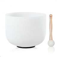 CVNC 8 C Note Root Frosted Quartz Crystal Singing Bowl With Free Mallet & O-ring Sound Healing Instrument명상종 싱잉볼