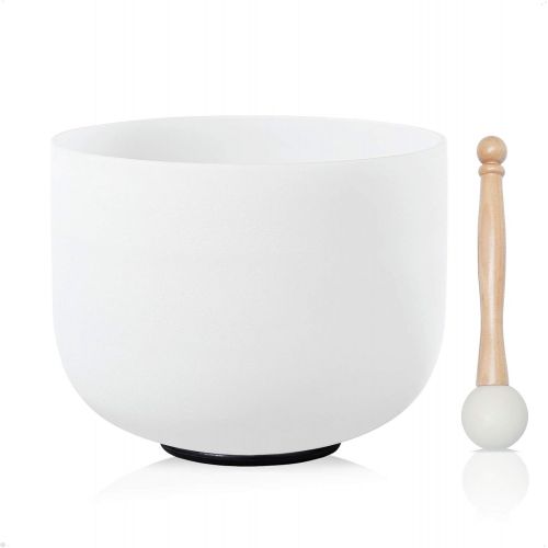  CVNC 8 C Note Root Frosted Quartz Crystal Singing Bowl With Free Mallet & O-ring Sound Healing Instrument명상종 싱잉볼