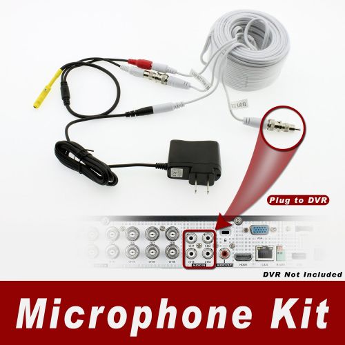  CVT Samsung Surveillance Security System Microphone Kit (Compatible with 4,8,16 Channel)