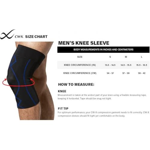  CW-X Men's Stabilyx Knee Support Compression Sleeve