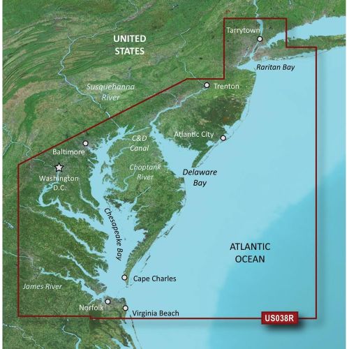  CWR Garmin Bluechart G2 VUS038R New York To Chesapeake Vision MicroSD & SD