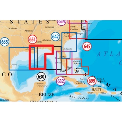  Navionics Platinum+ SD 651 Central Gulf of Mexico