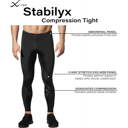  CW-X Mens Stabilyx Joint Support Compression Tights