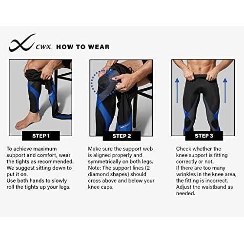  CW-X Mens Stabilyx Joint Support 3/4 Compression Tight Pants