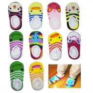 CXP Good Goods 10 pairs Anti Slip Skid Ankle Cotton Baby Walker Girls Toddler Cute Stripes Socks...