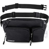 CXWMZY Fanny Pack For Women & Men Waist Bag Hip Bum Bag, Strap Extension Large Capacity Easy Carry Any Phone, Passport, Wallet, for Outdoors Workout Traveling Casual Running Hiking