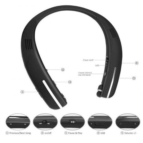  CY&Y Bluetooth Headset Neck-Mounted External Sound Dual-Use Long Standby Wireless Stereo Sports Fitness