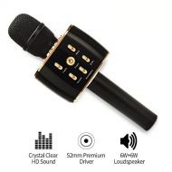 CYGG Wireless Karaoke Microphone 12W Hi-Fi Bluetooth Speaker Player For Iphone Android Smartphone, Dual Drivers For Superior Sound Capsule 16 Hours Playtime