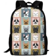 CYMO French Bulldog Pattern-02 Interest Print Custom Unique Casual Backpack School Bag Travel Daypack Gift