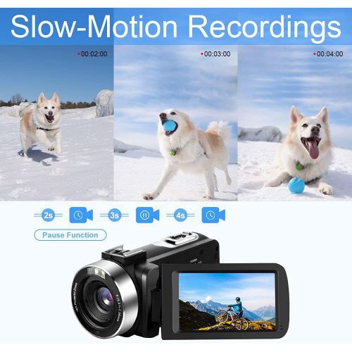  [아마존베스트]CZ Video Camera Camcorder 4K Ultra HD 48MP WiFi for YouTube 3.0-Inch / 7.6-cm Touchscreen