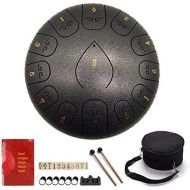 [아마존베스트]CZA 12 Inch 13 Tones Hand Pan Steel Tongue Drum Percussion Instrument Tank Drum Chakra Drum Essential Drum Disc Drum for Music Education Performances Mind Healing Yoga Meditation