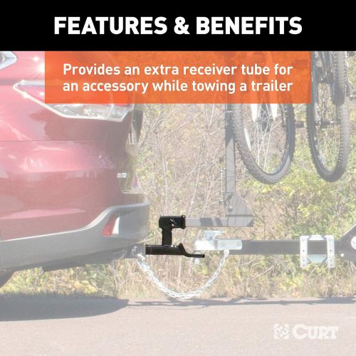  CZC CURT 45810 Multi-Use Trailer Hitch Mount with Extra 2-Inch Receiver 7,500 lbs. GTW, 1-Inch Ball Hole, 2-Inch Drop 7,500 lbs. GTW, 1-Inch Ball Hole, 2-Inch Drop